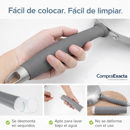 ProtegeMango® Funda de Silicona para Mangos de Sartén Anti Quemaduras Hasta 250°C