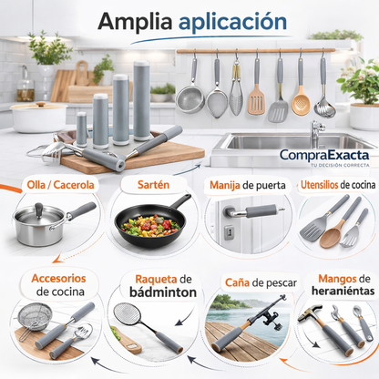 ProtegeMango® Funda de Silicona para Mangos de Sartén Anti Quemaduras Hasta 250°C